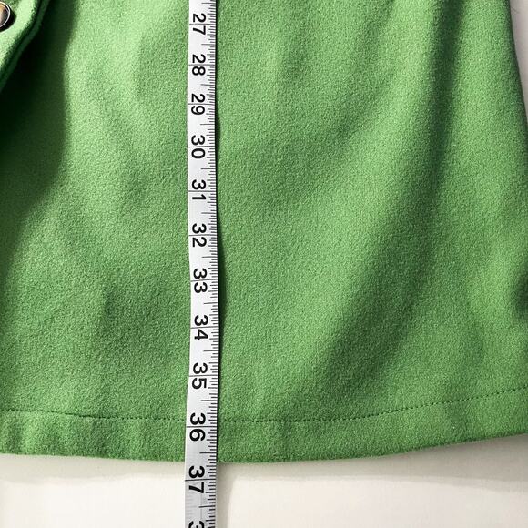 Noracora Women’s Wool Cloth Hooded Green Coat Jacket Sz L Lightweight Unlined - Picture 11 of 11
